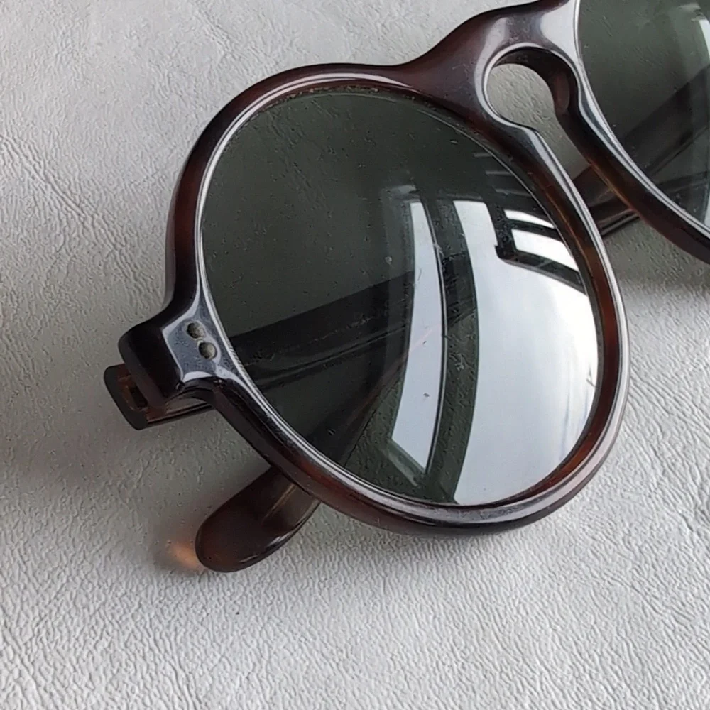 Bausch & Lomb Vintage Rare Sintra Large Round Sunglasses Tortes Shell Colorway